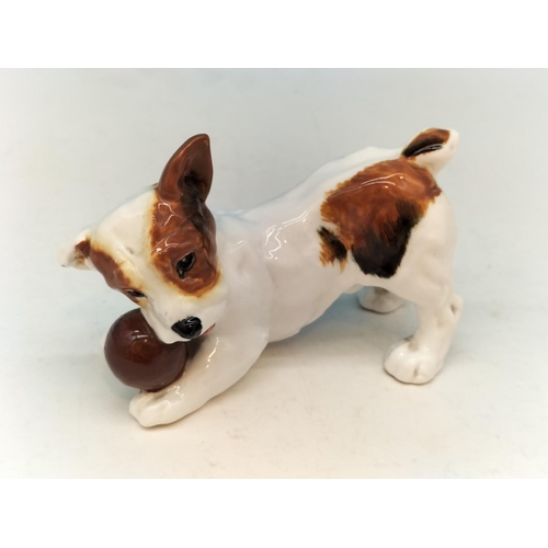 113 - Royal Doulton Jack Russell Figures (3) to include HN1159, HN 1158 (Slight Nibble to Saucer Rim) and ... 