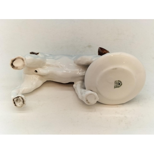 113 - Royal Doulton Jack Russell Figures (3) to include HN1159, HN 1158 (Slight Nibble to Saucer Rim) and ... 