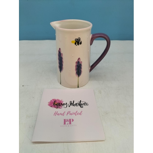 114 - New and Boxed Items to include 35cm Festive Wreath, 14cm Ceramic Ducks (2) plus Floral Jug.