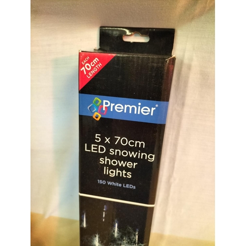 122 - 3 Boxes of 5 x 70cm LED Snowing Shower Lights W/O.