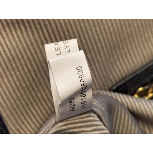 130 - Radley Medium Blue Bovine Leather Zip Top Shoulder Bag. 25.5cm x 33cm x 10.5cm.