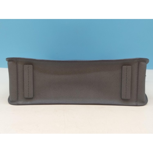 130 - Radley Medium Blue Bovine Leather Zip Top Shoulder Bag. 25.5cm x 33cm x 10.5cm.