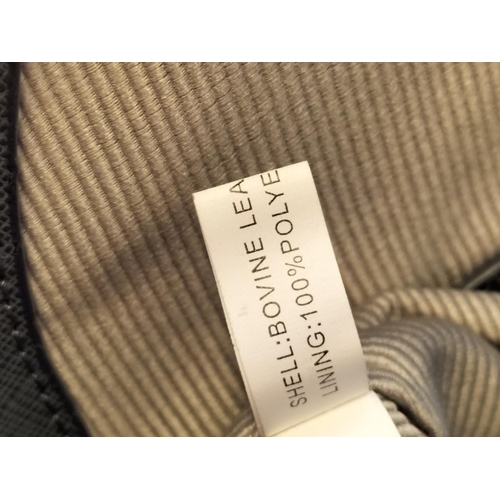 130 - Radley Medium Blue Bovine Leather Zip Top Shoulder Bag. 25.5cm x 33cm x 10.5cm.