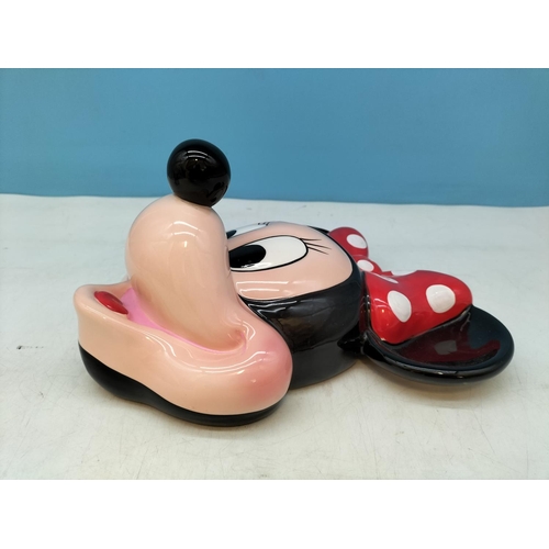 89 - Minnie Mouse Face Wall Plaque (25cm x 24cm) plus Snoopy Money Box.