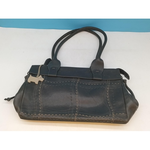 116 - Large Green/Grey Radley Bag. 24cm High, 35cm x 12cm.