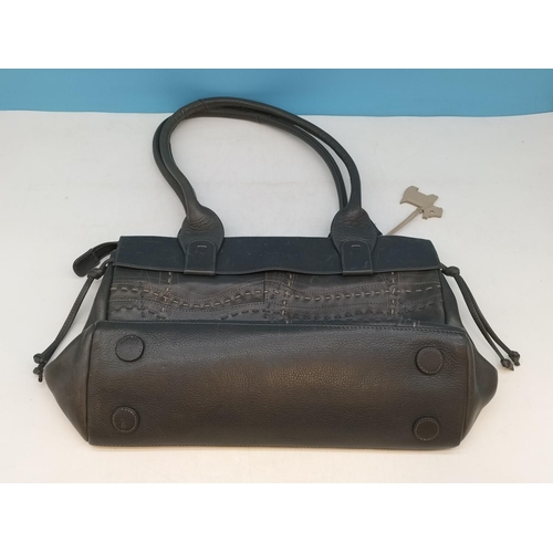 116 - Large Green/Grey Radley Bag. 24cm High, 35cm x 12cm.