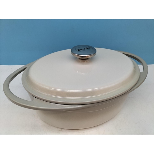 117 - New in Box, Berndes 29cm 4.7Litre Cast Oval Casserole Dish.