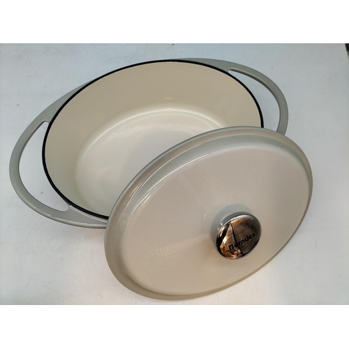 117 - New in Box, Berndes 29cm 4.7Litre Cast Oval Casserole Dish.