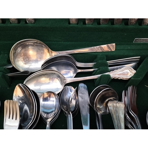 149 - Wooden Cased Viners International 42 Piece Stainless Steel Cutlery Set plus Extra Cutlery.