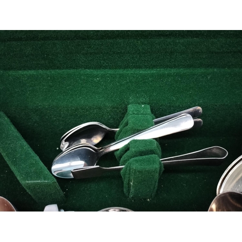 149 - Wooden Cased Viners International 42 Piece Stainless Steel Cutlery Set plus Extra Cutlery.