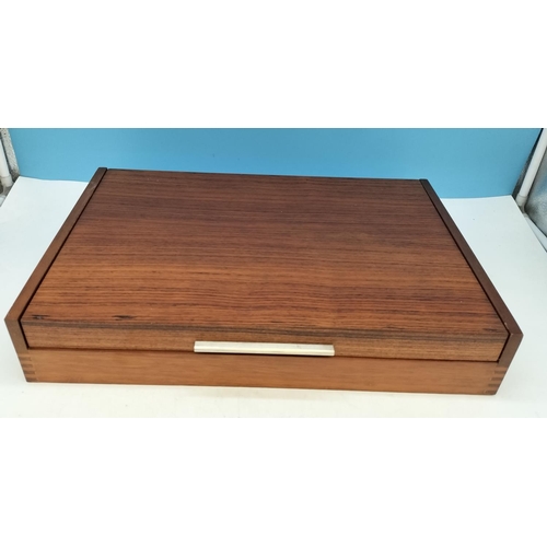 149 - Wooden Cased Viners International 42 Piece Stainless Steel Cutlery Set plus Extra Cutlery.