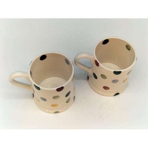 152 - Emma Bridgewater 'Polka Dot' Pattern Half Pint Mugs (2).