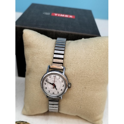 161 - Small Box containing a Collection of Ladies Watches to include Boxed Timex, Roamer Orosa, etc plus a... 