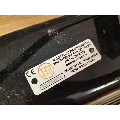 99 - 2 x Elcon Infrared Wall Mounting 4kw 230v Room Heaters, both with Remote Controls. 103cm Long. Colle... 