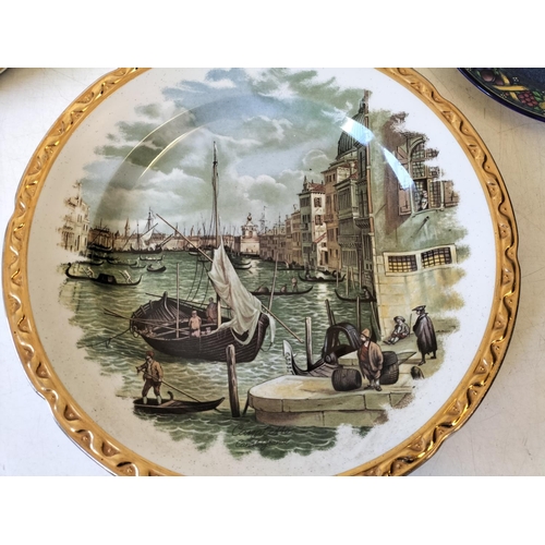 102 - Collection of Mixed Pottery plus Glass Lamp Shades. Some Faults Noted.