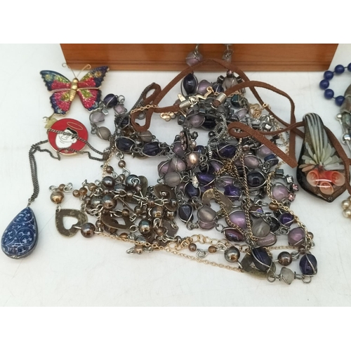 163 - 2 Boxes of Mixed Costume Jewellery plus Hudson Bay Medal. Largest Box 4cm high, 16cm x 11cm.