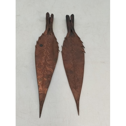 179 - Copper Spear Points (2), Letter Opener plus Indian Dagger in Wooden Sheath. Age ID Required on Purch... 