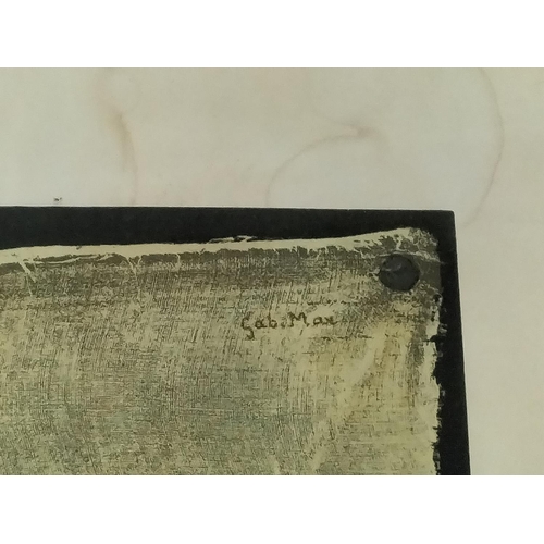 74 - 19th Century Print of Jesus Christus 'Veil of Veronica by Gabriel Von Max. 80cm x 60cm. Collection O... 