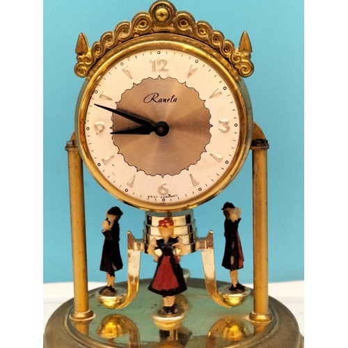 79 - Ranela Mechanical 15cm Anniversary Clock. W/O but Requires Service.