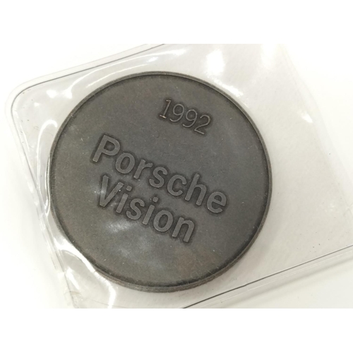 216 - Vintage Porsche Calendars (3) 1992, 1993 and 1997 plus Porsche Medallion/Coin.