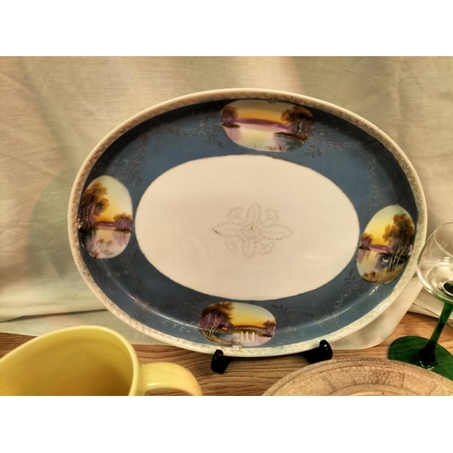 434 - Collection of Ceramics and Glass to include Wade Whisky Jug, Butter Dish (A/F). Condiment Set, Piggy... 