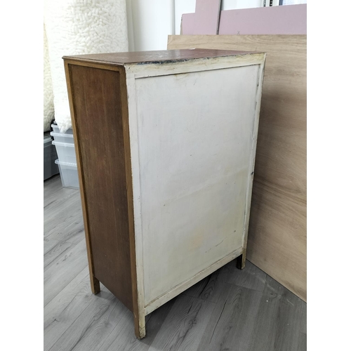 125 - Set of Vintage Rustic Oak Drawers. 116cm High, 75cm x 42cm. Collection Only.