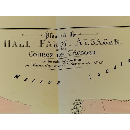 129 - Auction Details/Plan for Sale of 'Hall Farm, Alsager' July 1889.