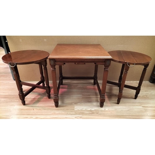 134 - Wooden Nest of Three Tables. Largest 53cm High, 51cm x 51cm. Collection Only