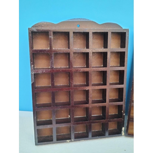 138 - 4 x Thimble Racks (One Converted to Hold Rings) plus Hexagonal Marquetry Hinged Lid Trinket Box (5cm... 