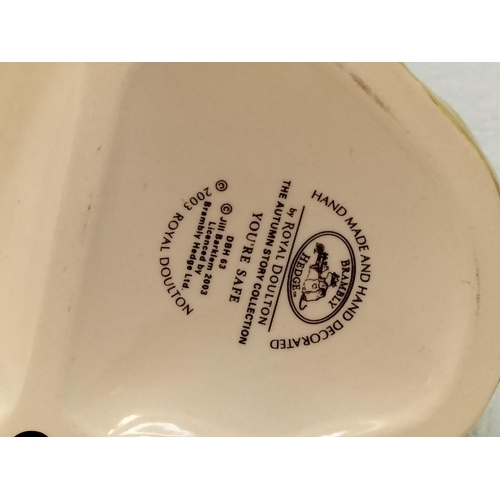 139 - Boxed Royal Doulton Brambly Hedge Collection Figure 'You're Safe' DBH 63. 10.5cm Tall, 11cm x 8cm.