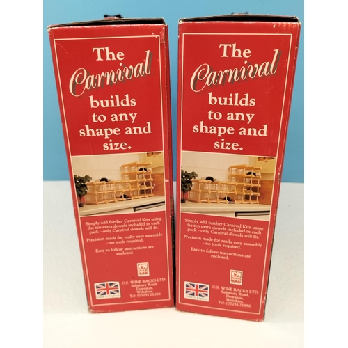 143 - Boxed Unmade Carnival 12 Bottle Wine Racks (2)