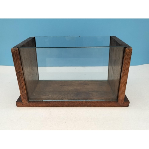 170 - Art Deco Glass Sided Fruit Bowl. 18cm high, 33cm x 15cm.