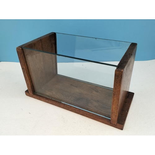 170 - Art Deco Glass Sided Fruit Bowl. 18cm high, 33cm x 15cm.