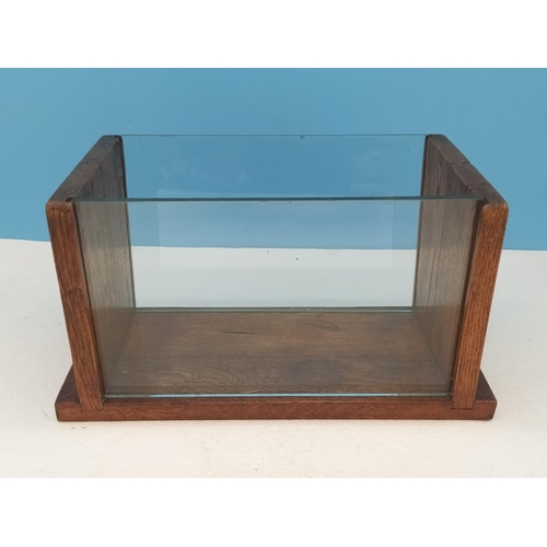 170 - Art Deco Glass Sided Fruit Bowl. 18cm high, 33cm x 15cm.