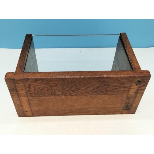 170 - Art Deco Glass Sided Fruit Bowl. 18cm high, 33cm x 15cm.