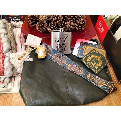 180 - Collection of Items to include Flip Flops, Decorative Bottles, Air Purifier, Danger Sign, Ruby Red G... 