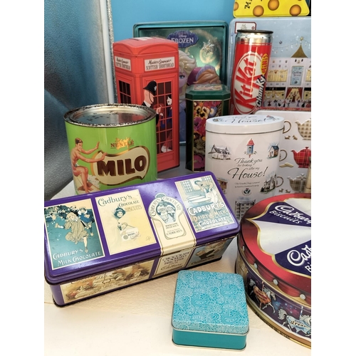 204 - Collection of Assorted Tins to include Cadbury's, Tetley, Disney, M & S, etc.