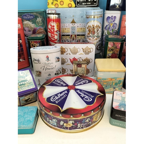 204 - Collection of Assorted Tins to include Cadbury's, Tetley, Disney, M & S, etc.