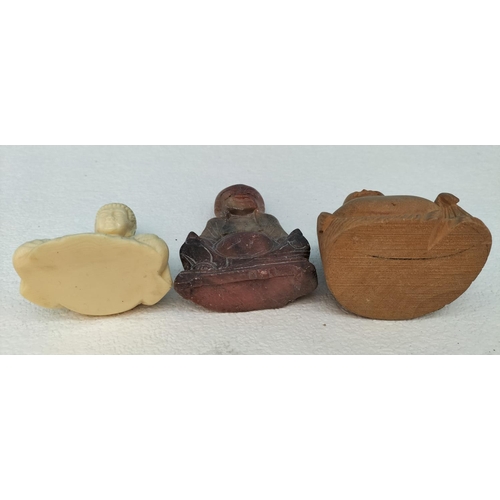 209 - Collection of Buddhas and Foo Dogs to include Soapstone, Wood, Resin, etc.