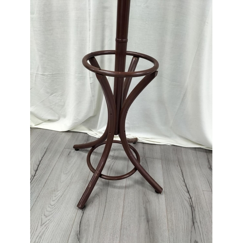 253 - Twelve Hook Free Standing Coat Rack. 185cm High, 55cm Diameter at Base. Collection Only.