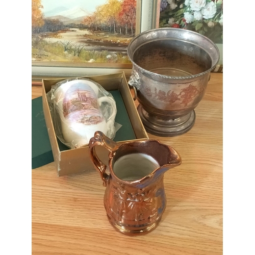 438 - Collection of Ceramics, Glass and Metal Ware to include Leonardo Bookends, Hand Engraved Silver Plat... 