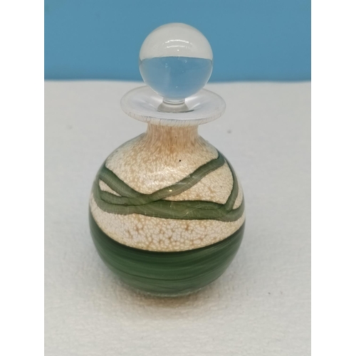 445 - Gozo (Malta) Glass Perfume Bottle. 10cm High.