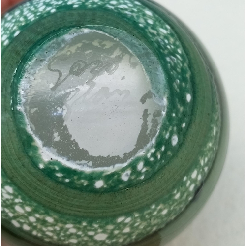 445 - Gozo (Malta) Glass Perfume Bottle. 10cm High.