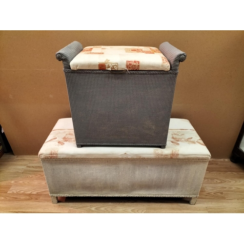 449 - Lloyd Loom Style Items (2) to include a Blanket Box (42cm High, 91cm x 39cm) plus a Linen Basket/Sea... 