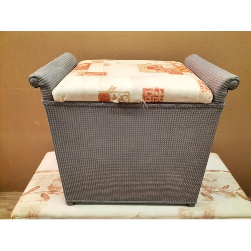 449 - Lloyd Loom Style Items (2) to include a Blanket Box (42cm High, 91cm x 39cm) plus a Linen Basket/Sea... 