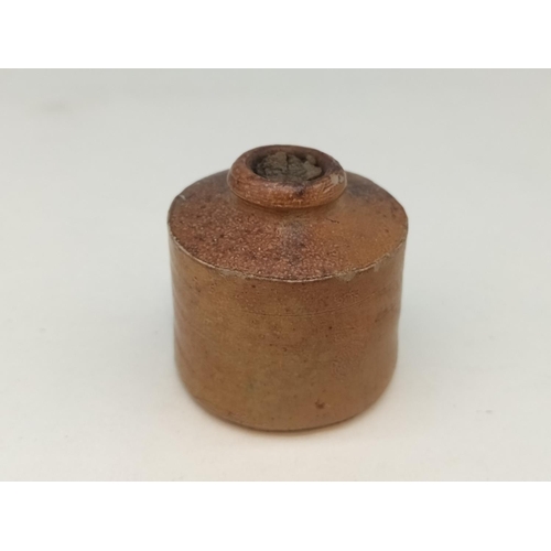 451 - Silver Plated 6cm (h) Elephant Paperweight, Small Brass Smiling Buddha Figure plus Victorian Salt Gl... 