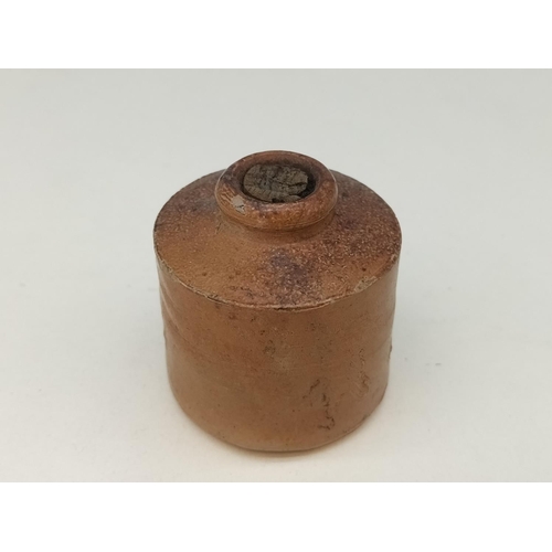 451 - Silver Plated 6cm (h) Elephant Paperweight, Small Brass Smiling Buddha Figure plus Victorian Salt Gl... 