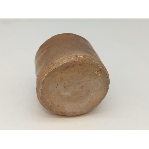 451 - Silver Plated 6cm (h) Elephant Paperweight, Small Brass Smiling Buddha Figure plus Victorian Salt Gl... 