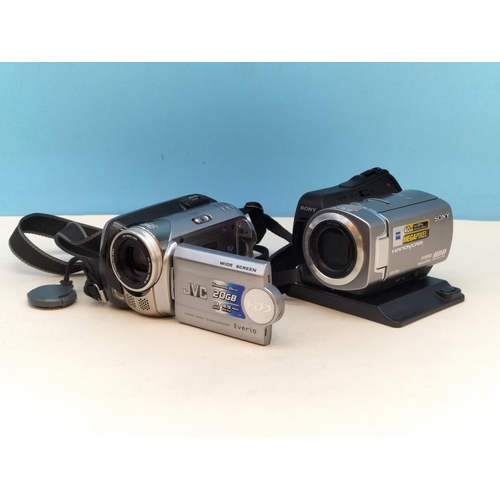 457 - Collection of Camcorders (4) to include Panasonic SDR-H81 and JVC GZ-M6330REK (Both Power Up). Other... 