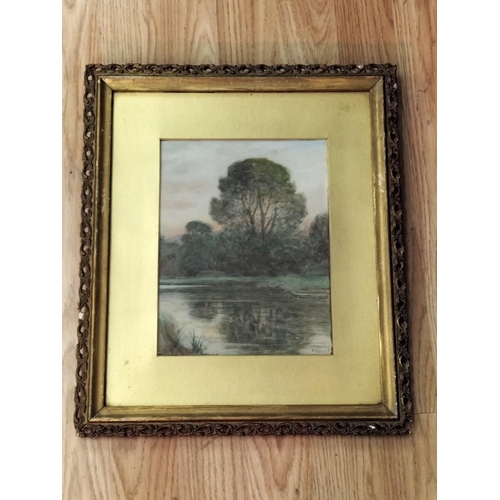 463 - Framed and Mounted Country Landscape Watercolour. Signed P Knight. Possibly Joseph P Knight (1827-19... 